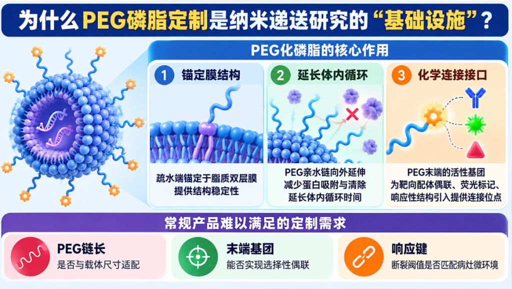 PEG磷脂改性定制服务：结构合成与多功能偶联