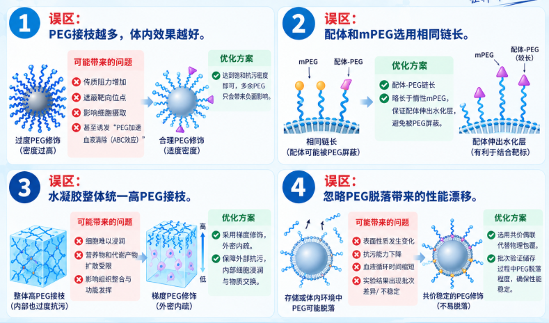 PEG化生物材料：表面修饰策略，平衡传质效率与抗非特异吸附