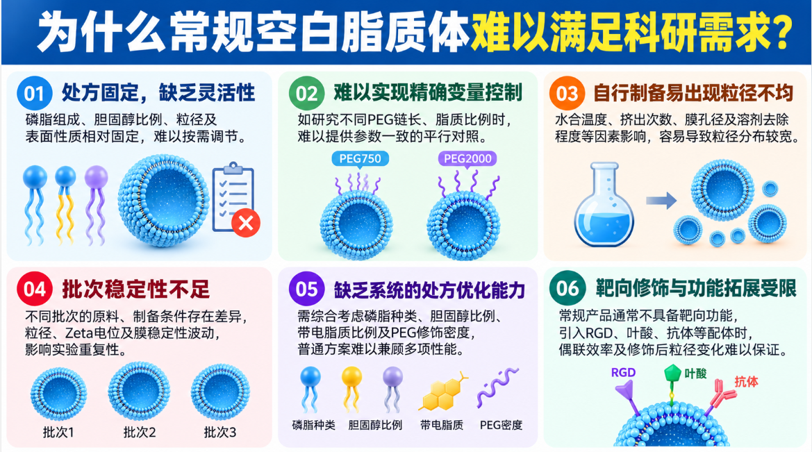 空白脂质体定制不只是制备！从粒径调控到靶向修饰的科研级解决方案