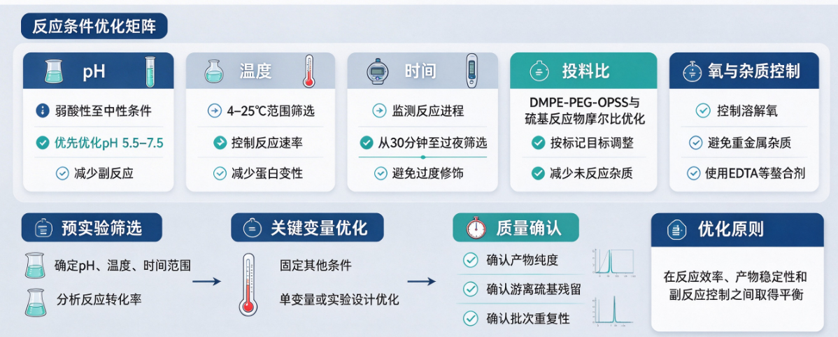 DMPE-PEG-OPSS，磷脂-聚乙二醇-邻吡啶二硫基反应条件优化方法